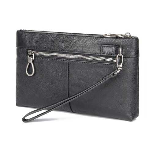 Барсетка из натуральной кожи Кошелькофф черная 3010BK в Black Star Wear