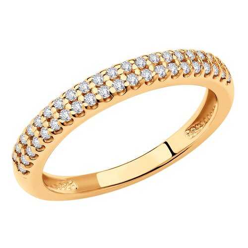 Кольцо женское SOKOLOV из серебра с фианитами 93010525 р.16.5 в Black Star Wear
