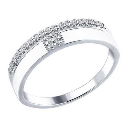 Кольцо женское SOKOLOV из серебра с фианитами 94012213 р.18 в Black Star Wear