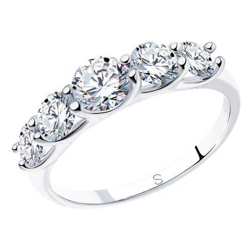 Кольцо женское SOKOLOV из серебра со Swarovski Zirconia 89010041 р.19 в Black Star Wear