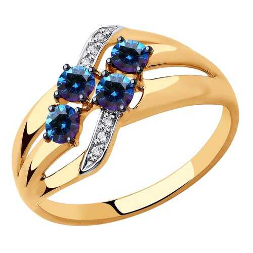 Кольцо женское SOKOLOV из золота с Swarovski Zirconia 81010450 р.18.5 в Black Star Wear