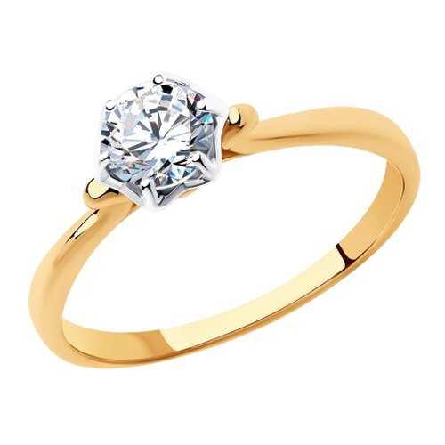 Кольцо женское SOKOLOV из золота со Swarovski Zirconia 81010454 р.18.5 в Black Star Wear