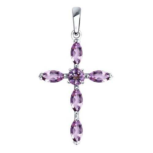Крест SOKOLOV из серебра с аметистами 92030509 в Black Star Wear