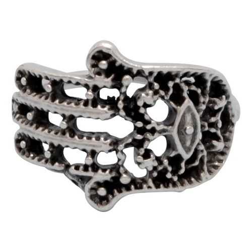 Кольцо бижутерное Хамса OTOKODESIGN 54810 серебристое р.OS в Black Star Wear