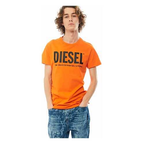 Футболка мужская DIESEL 00SXED 0AAXJ 38L оранжевая M в Black Star Wear