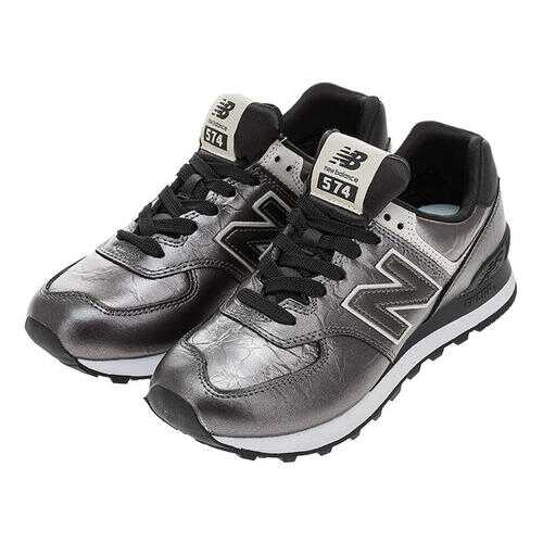 Кроссовки женские New Balance WL574WNF/B серебристые/черные/белые 6.5 US в Black Star Wear