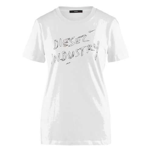 Футболка женская DIESEL 00SFMD 0CATJ белая M в Black Star Wear