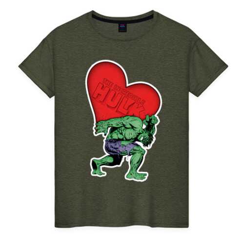 Футболка женская ВсеМайки 1726391 хаки S в Black Star Wear