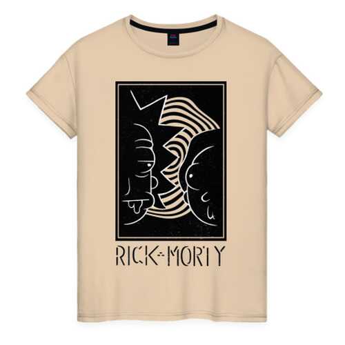 Футболка женская ВсеМайки 1952863 бежевая XXL в Black Star Wear