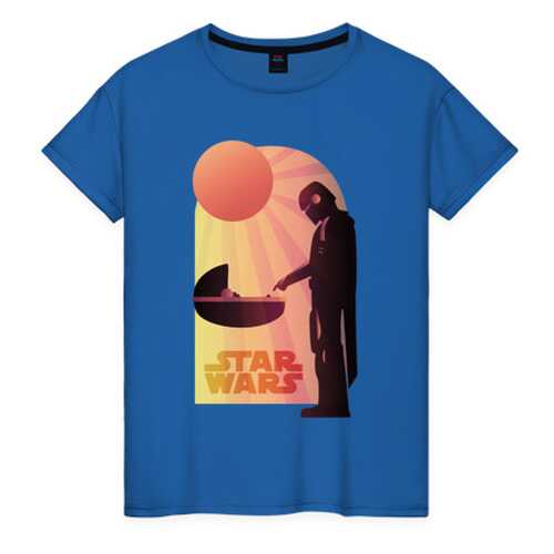 Футболка женская ВсеМайки 2147241 синяя XXXL в Black Star Wear