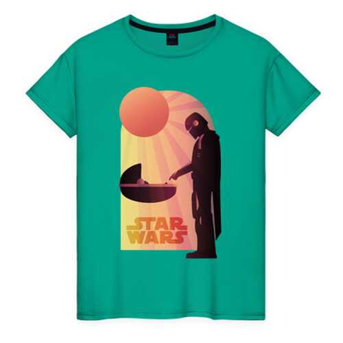 Футболка женская ВсеМайки 2147241 зеленая XL в Black Star Wear