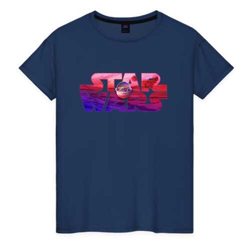 Футболка женская ВсеМайки 2147265 синяя XXXL в Black Star Wear