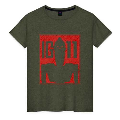 Футболка женская ВсеМайки 2177797 хаки XL в Black Star Wear