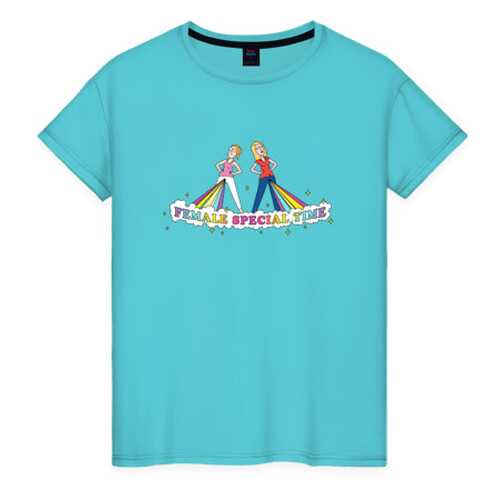 Футболка женская ВсеМайки 2461233 бирюзовая M в Black Star Wear