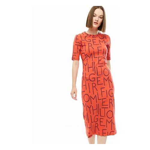 Платье женское Tommy Hilfiger WW0WW27449 оранжевое XS в Black Star Wear