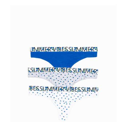 Комплект трусов 3 штуки женский Modis M201U00512 голубой 48 в Black Star Wear
